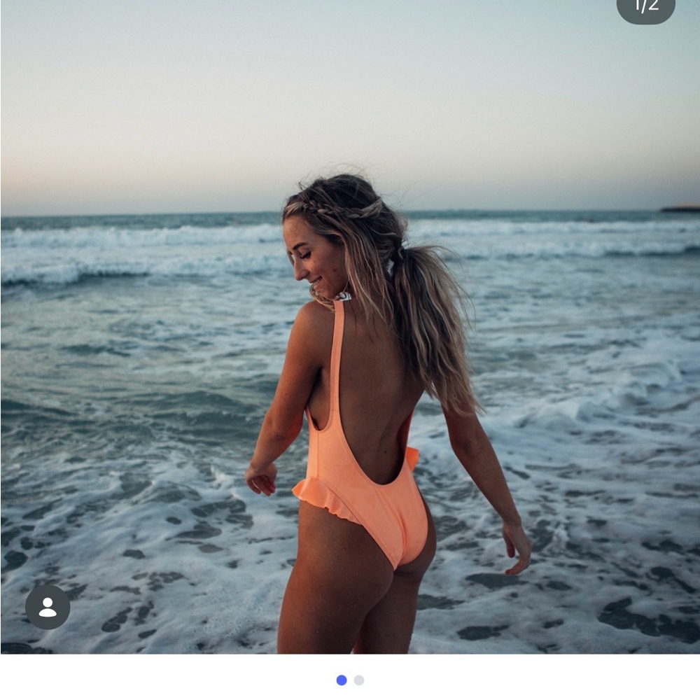 Vibrant Orange One-Piece Swimsuit